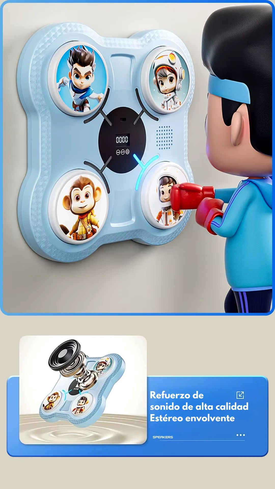 Máquina de Boxeo Inteligente Infantil + Guante